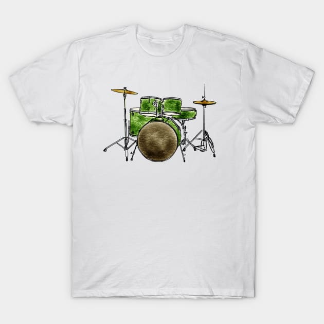 Drum Set T-Shirt by maccm